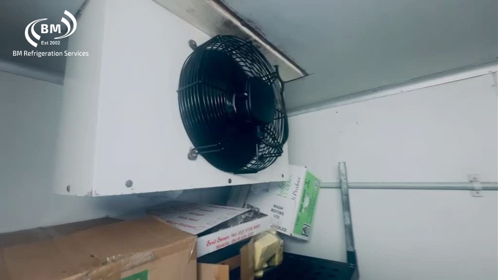 Coolroom evaporator installed by BM Refrigeration Services