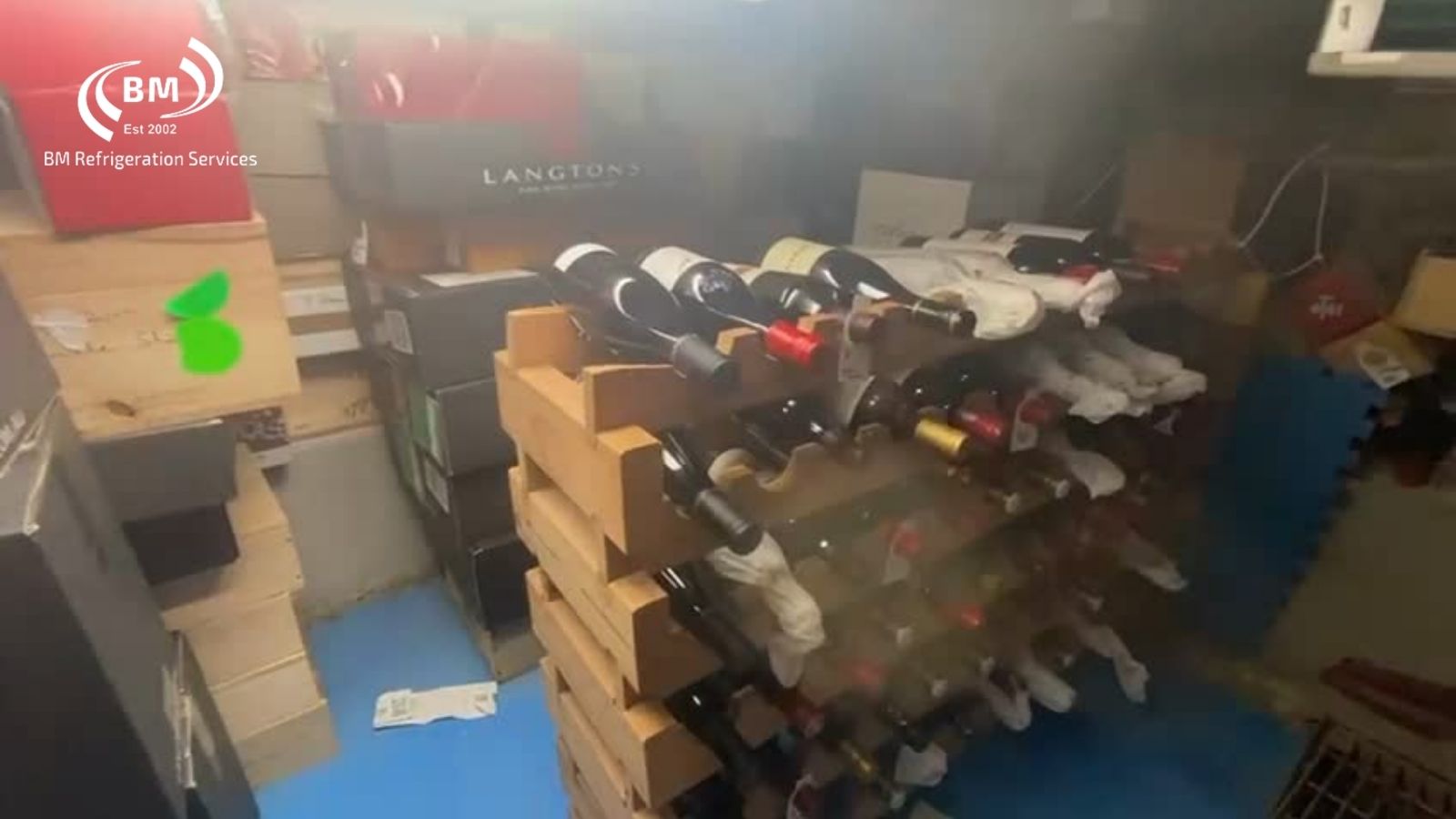 Hotel cellar and cool storage area serviced by BM Refrigeration